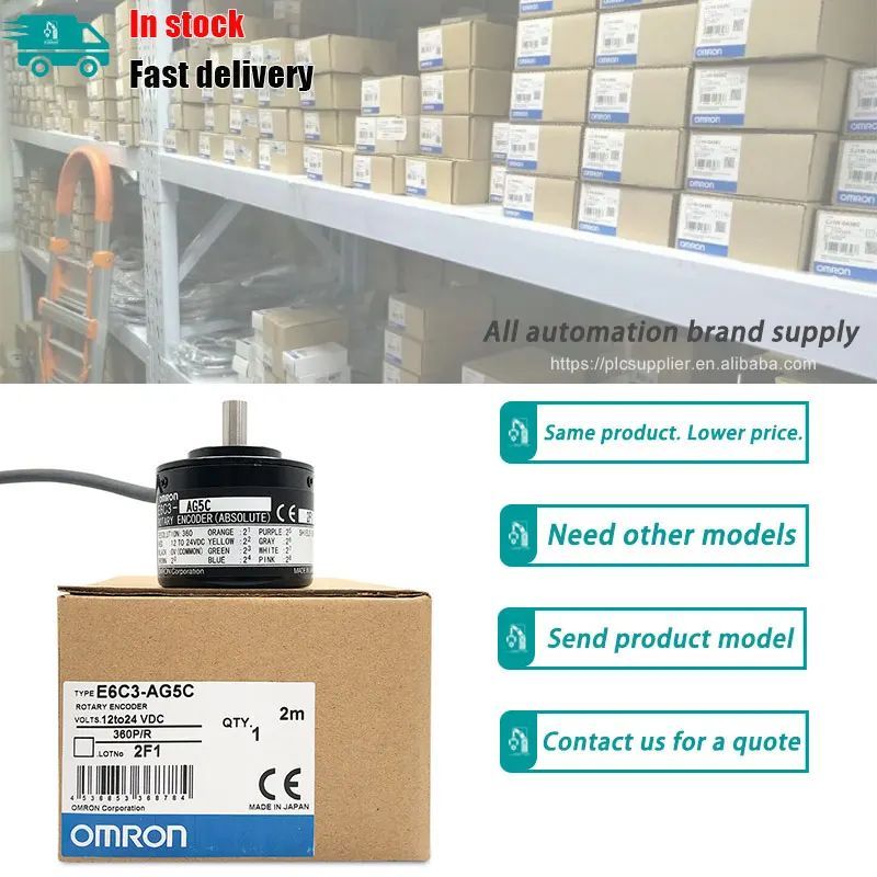 บรรจุภัณฑ์เดิม [ ต้นฉบับใหม่ ] O-mron Rotary Encoder E6C3-AG5C 360P/R 2M