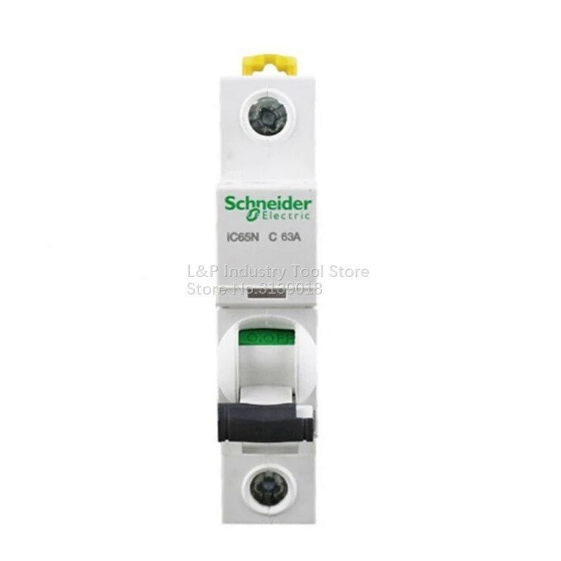 100% New Original Acti9 Type C Schneider  IC65N 1P C63A A9F18163 Vacuum Mini Circuit Breaker MCB Goo