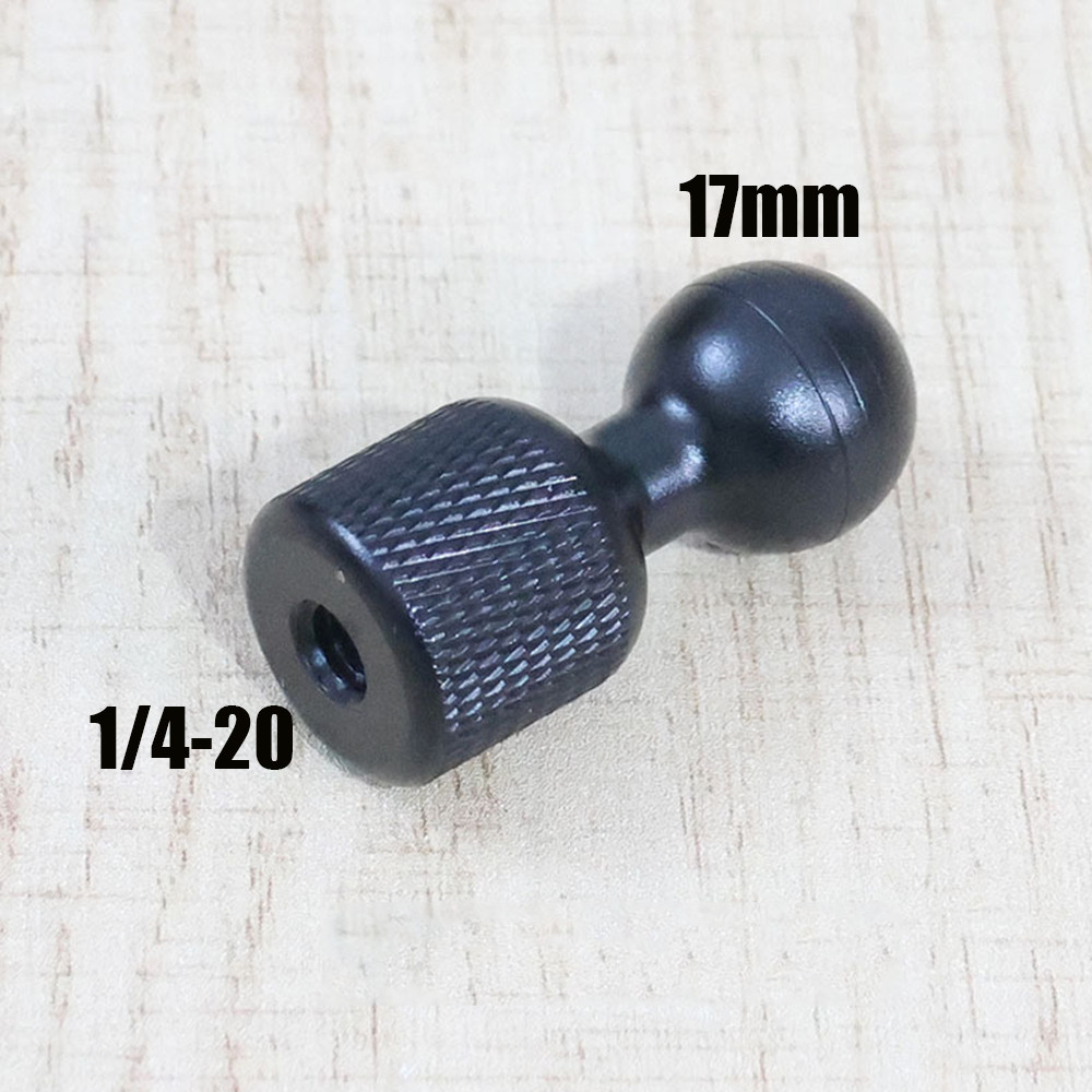 ที่วางโทรศัพท์ สตรีมมิ่งสดคลิปโทรศัพท์อุปกรณ์เสริมโลหะ17มิลลิเมตรหัวบอลถึง1/4 "อะแดปเตอร์ด้ายภายในแบบบูรณาการอ่อนนุชแปลงสกรู