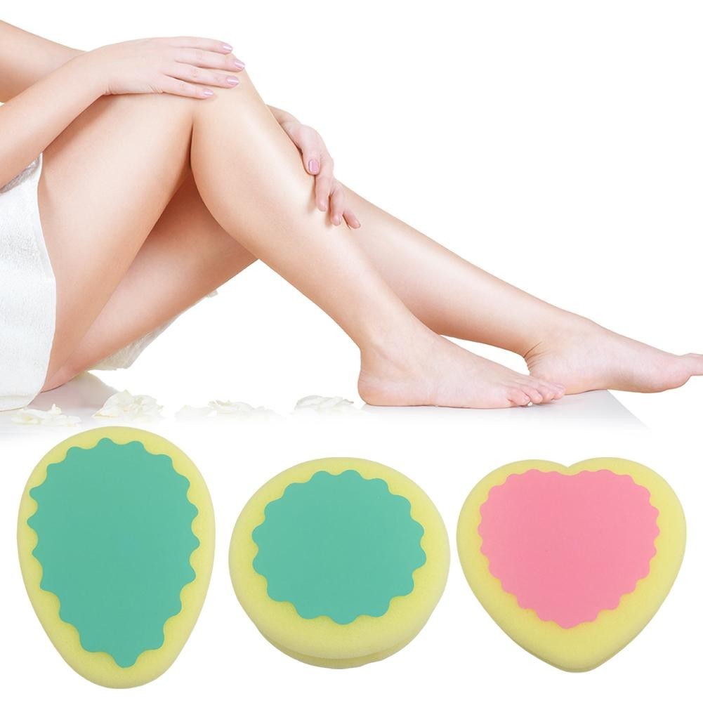 Magic ไม่เจ็บปวดกําจัดขนฟองน้ํา Pad Dual ด้านข้าง Exfoliate Hair Depilation Soft U3a8