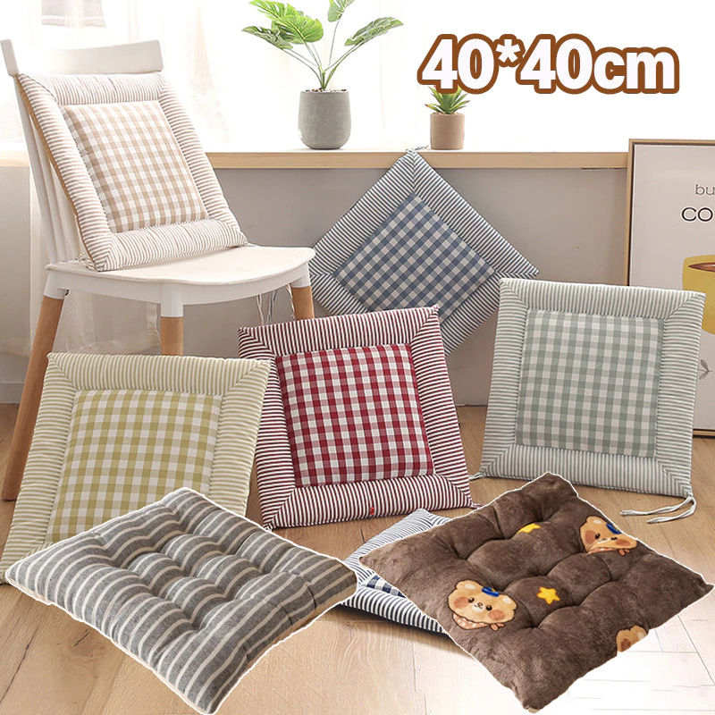 COD เบาะรองนั่ง ขนาด40x40cm หนานุ่มนั่งสบาย เบาะรองนั่งทรงสีเหลี่ยม สําหรับตกแต่งบ้าน