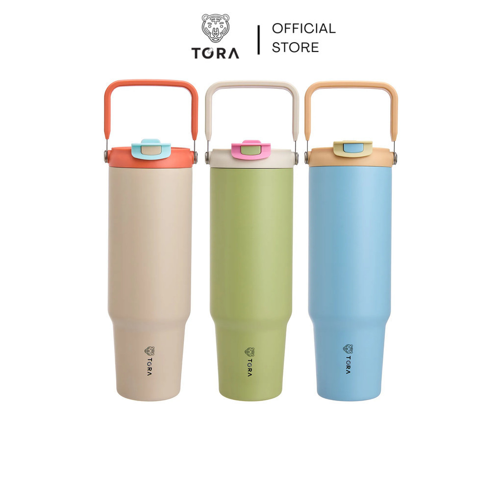 Tora แก้วน้ำสแตนเลส เก็บความเย็น พร้อมหูหิ้ว รุ่น 2025 Collection ความจุ 1200 มล.