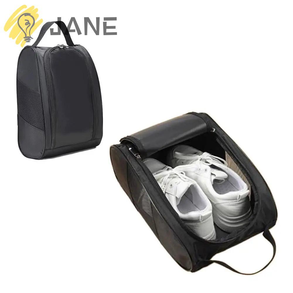 JANE Shoe Storage Bag, Hand-Held Cloth Shoe Carrier Bag, with Zipper Breathable Lightweight Golf Sho