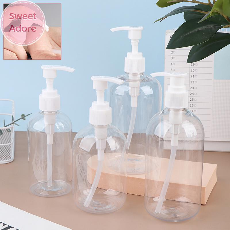 SweetAdore 200-500ml แบบพกพาปั๊มเปล่าขวดกระบอกแชมพูโลชั่นรีฟิลคอนเทนเนอร์สําหรับสบู่เหลว TH