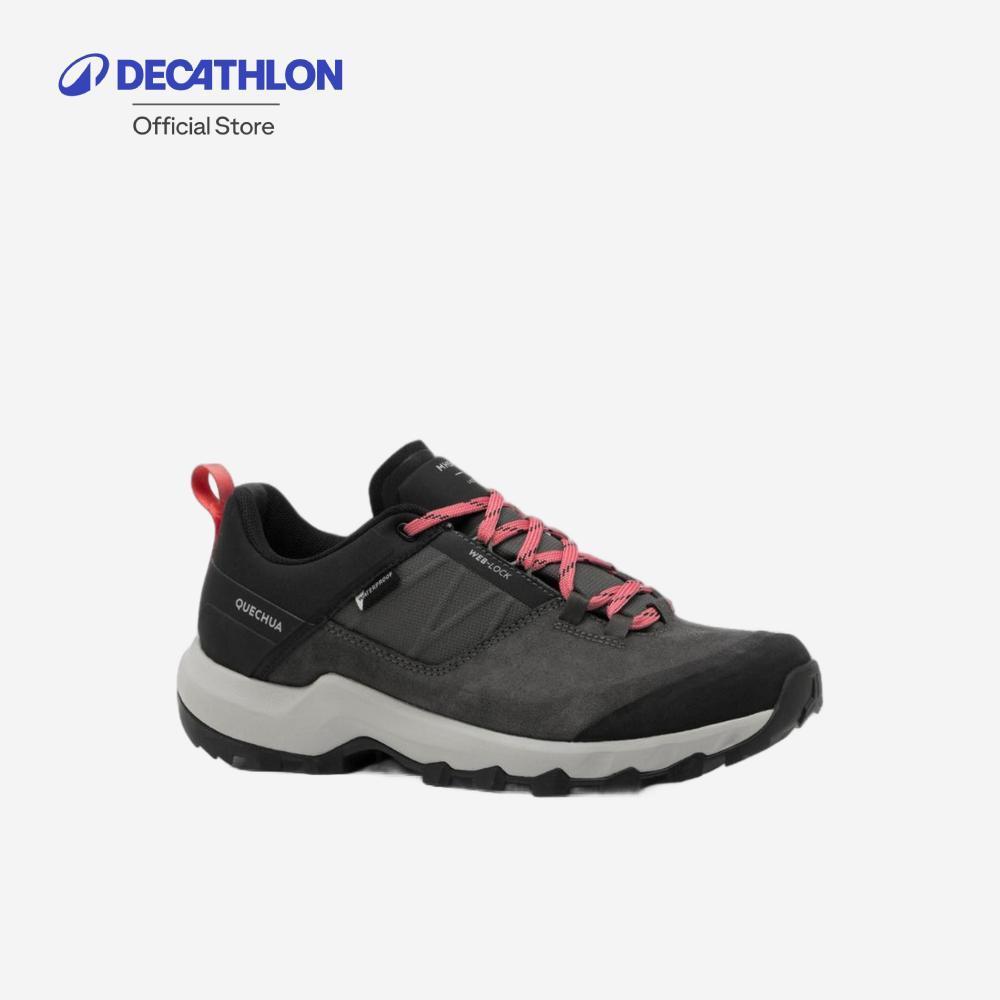 Decathlon Women'S Waterproof Mountain Walking Shoes รองเท้าผู้หญิงหุ้มข้อกันน้ำใส่เดินป่า รุ่น Mh500 - Grey