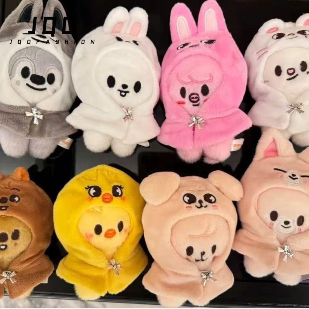 JQD SKZOO พวงกุญแจตุ๊กตา, Felix HyunJin Jisung Seoul FM Field Doll Cloak Pendant Toy, Cute Plush 10c