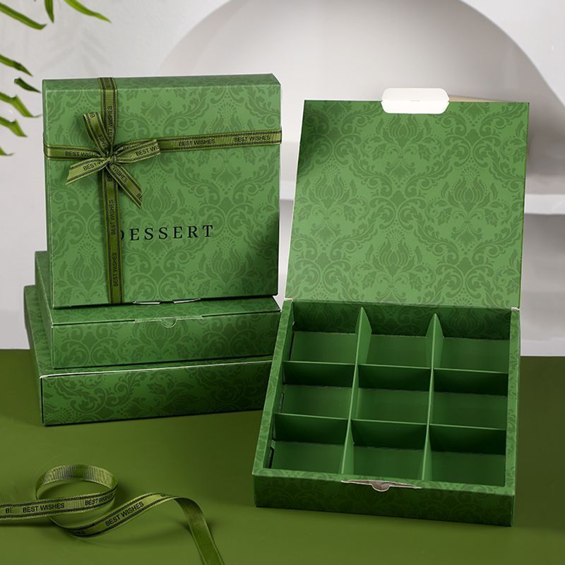 Creative Jiugongge กล่องบรรจุภัณฑ์ขนมไหว้พระจันทร์กลางฤดูใบไม้ร่วง High-End 80 ไข่แดงกรอบกล่องของขวั