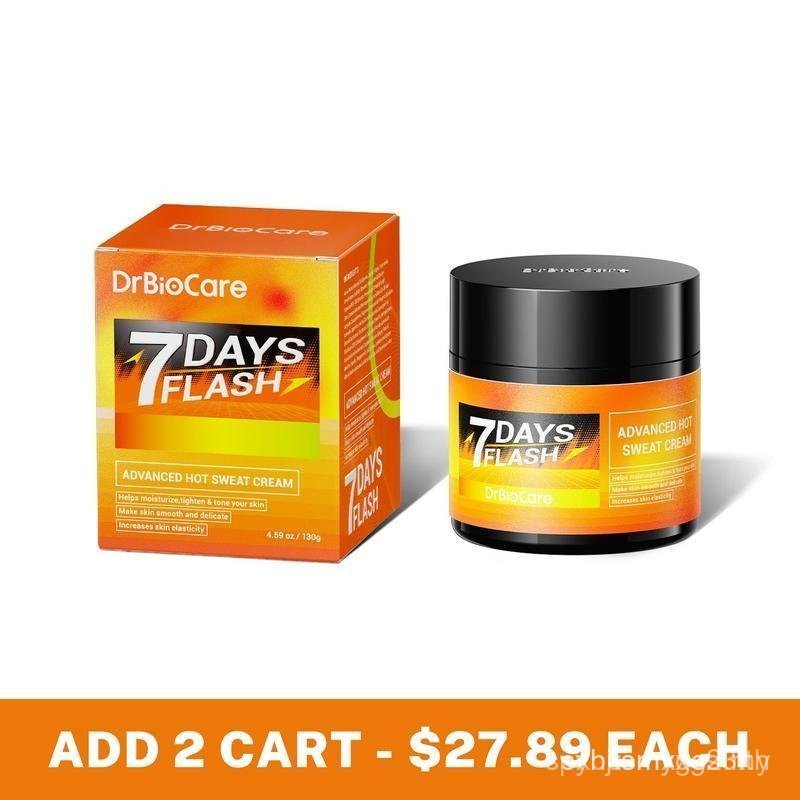【Crazy Viral】DrBioCare Advanced Hot Sweat Cream,7 Days Flash Series, Moisturize, tighten & Mone your