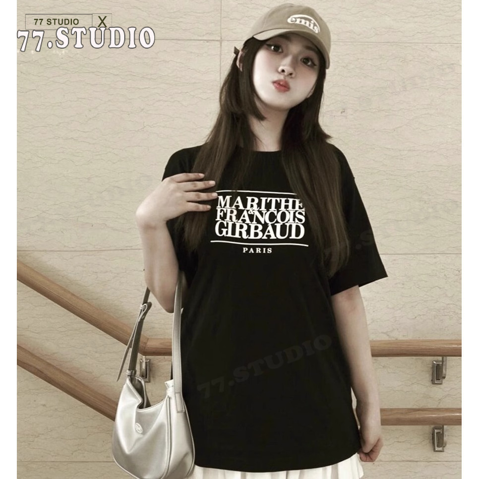 🌈พร้อมส่ง🌈เสื้อยืดแฟชั่นเกาหลี ผ้าฝ้ายทรงหลวม ทรงสั้นหน้าร้อน ใส่สบาย ทั้งชายและหญิง พิมพ์ลาย T-shirt oversize