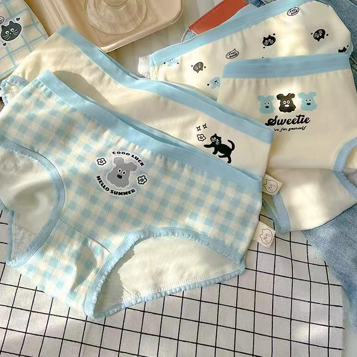 #493 กางเกงในผ้าฝ้าย ลายการ์ตูนน่ารัก ระบายอากาศดีมาก น่ารัก สดใส มีขนาดไซซ์ให้เลือก ราคาถูก - รูปที่ 4