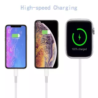 เครื่องชาร์จแม่เหล็กแบบไร้สาย USB แบบ 2-in-1 for Apple Watch Ultra 2 Series 10 9 8 7 6 SE Iwatch 49 46 45 44 42 41 40 มม