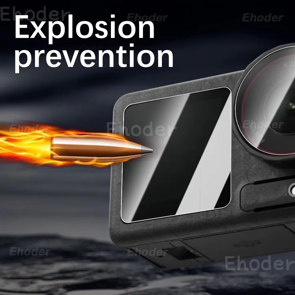 สําหรับ DJI Osmo Action 6 4 3 5Pro กระจกนิรภัย 3in1 ด้านหน้าด้านหลังป้องกันหน้าจอเลนส์ป้องกันฟิล์มสําหรับ DJIOsmo Action6 Action5Pro Action4 Action3 อุปกรณ์เสริม - รูปที่ 6