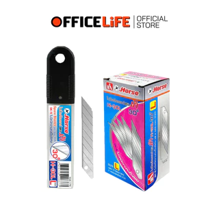 Horse (ตราม้า) ใบมีด ใบคัตเตอร์ 30องศา และ 45องศา จำนวน 6ใบ / หลอด [ 1 หลอด ]