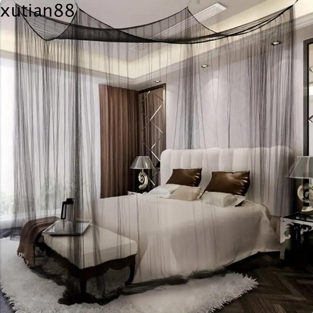 XUTIAN88HH มุ้งกันยุงเซ็กซี่,เต็นท์เตียงป้องกันแมลง 4 มุมสี่ประตู,แมลงสี่เหลี่ยมในครัวเรือนหลังคาเตี