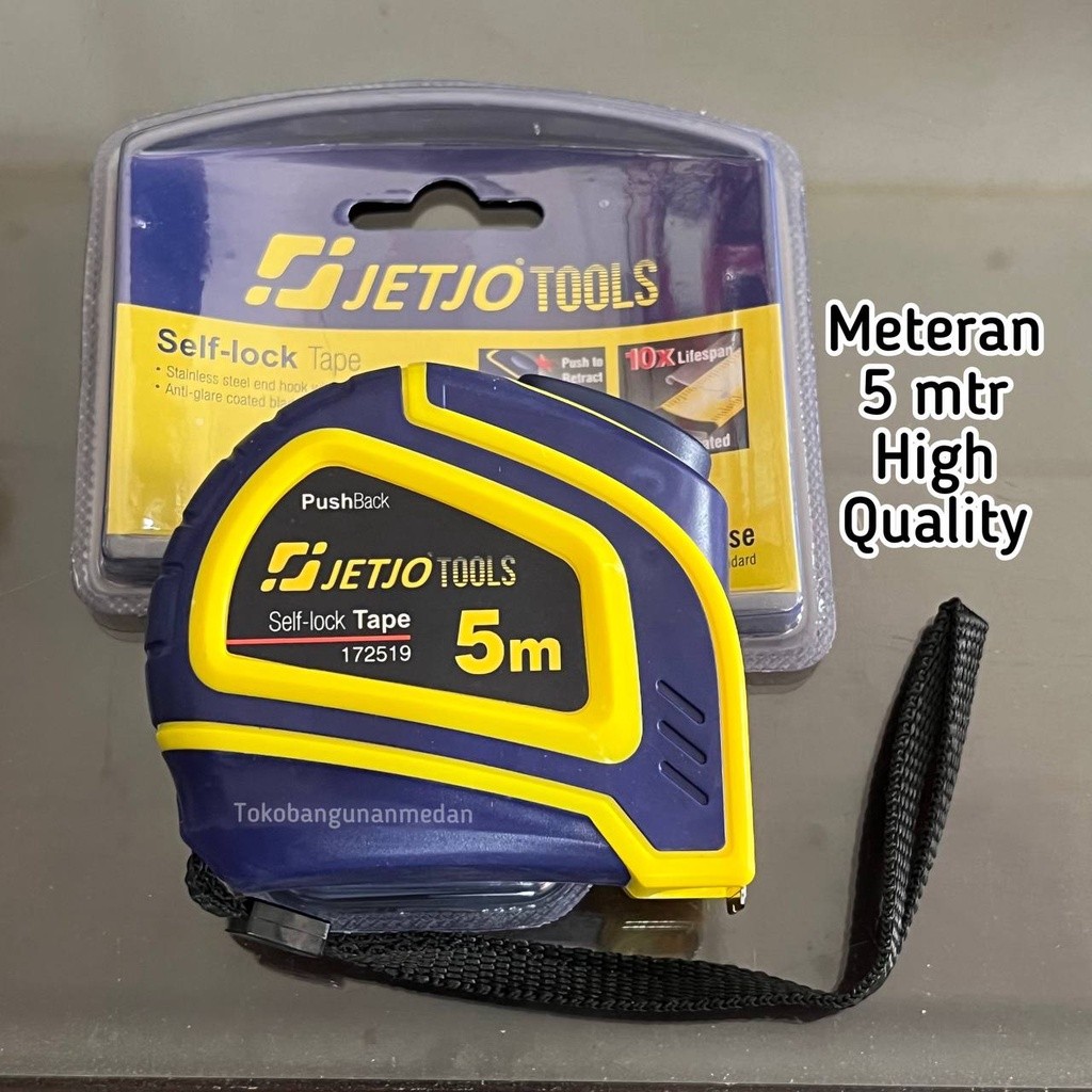 Jetjo Tools Meteran 5 เมตร - คุณภาพสูงล็อคอัตโนมัติล็อคตัวเองโดย lakoni Pro Meteran JetjoTools 7.5 เ