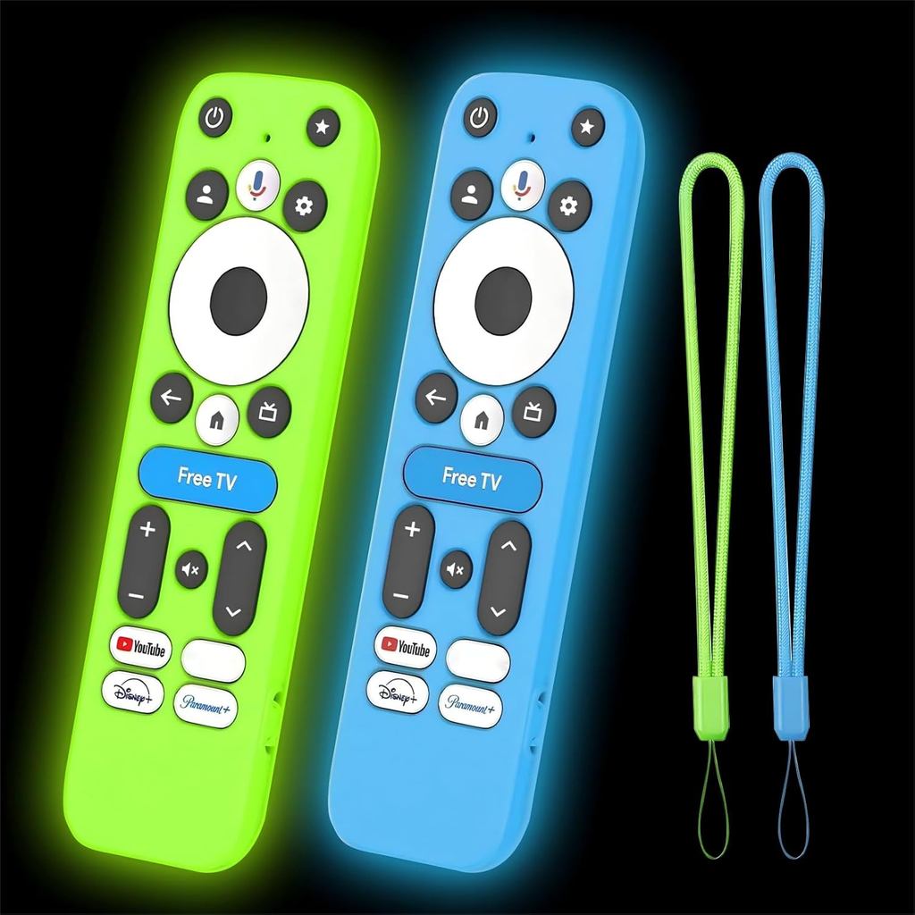 2Pack Climberer Onn 4k Remote Case Cover - เข้ากันได้กับปุ่มทีวีฟรี Onn 4K Plus/Pro Remote | เรืองแส