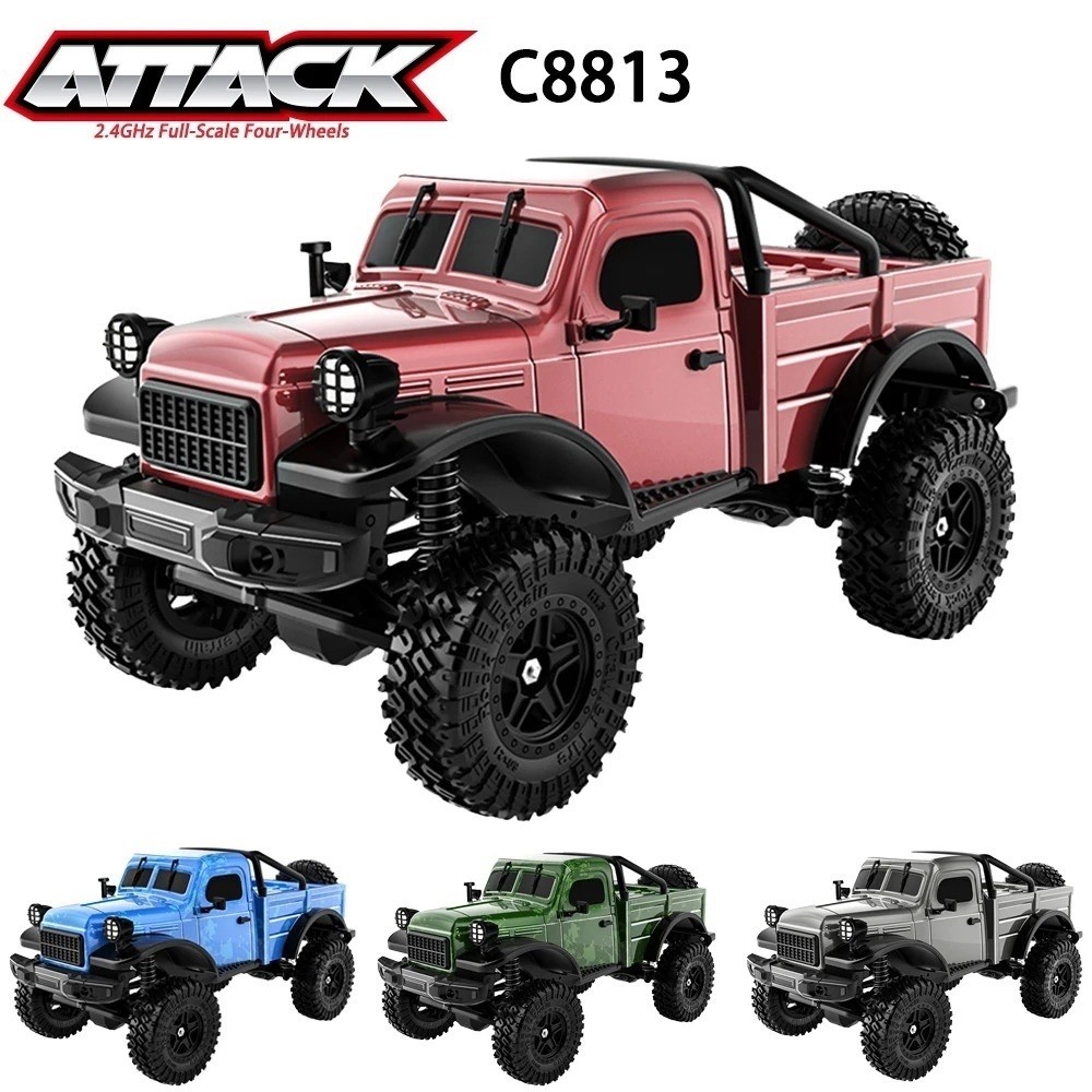 C8813 RC รถจําลองปีนเขา 4WD Off-road รีโมทคอนโทรล Crawler 2.4G วิทยุควบคุมรถปีนเขาของเล่นสําหรับเด็ก