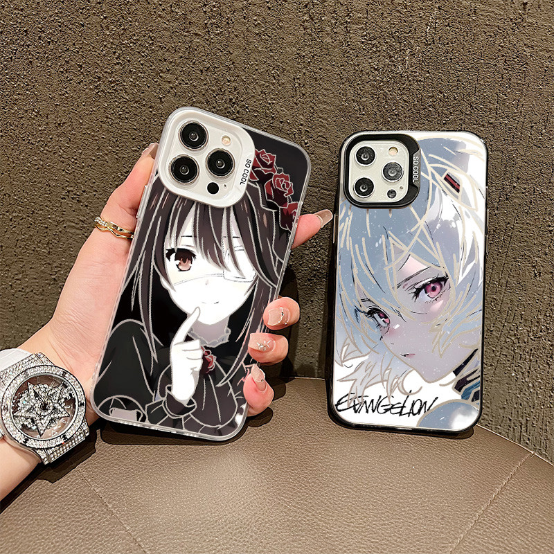 IMDปลอกเงินสําหรับiPhone 17 Air 16E 16 15 14 13 12 11 Pro XR X XS Max 8 7 6S 6 Plusสาวการ์ตูนนุ่มกรณ