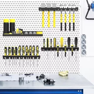 YELGIRLB ไขควง Organizer, สกรู Wall Mount คีม Organizer,แบบพกพากันสนิมเครื่องมือ Rack สําหรับ Garden Garage Workshop เครื่องมือหน้าอก Workbench
