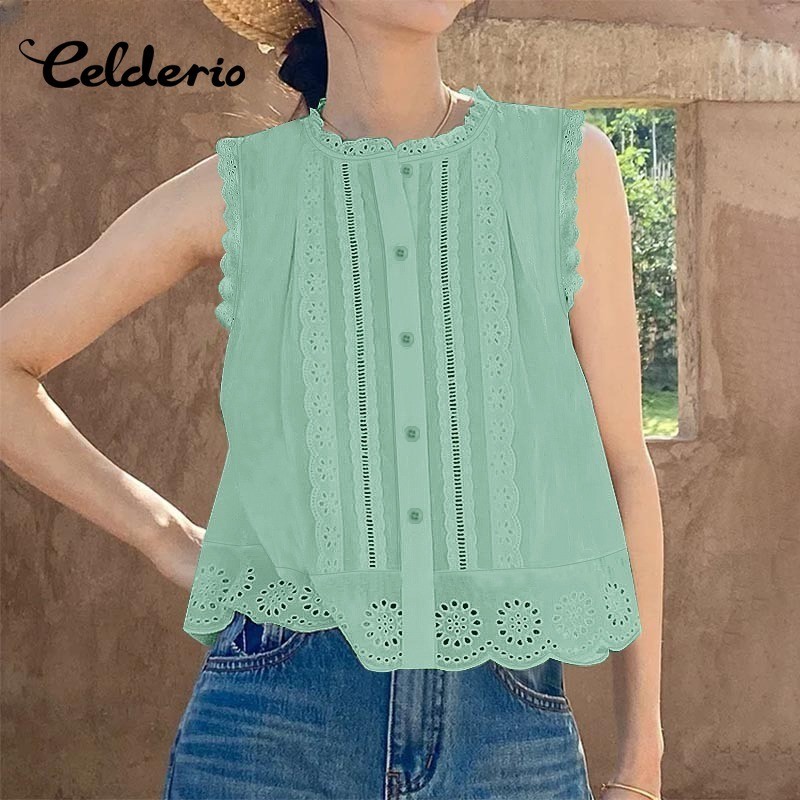 Celderio เสื้อแขนกุดสำหรับวันหยุด ดีไซน์เรียบหรู กะทัดรัดและสวมใส่ง่าย
