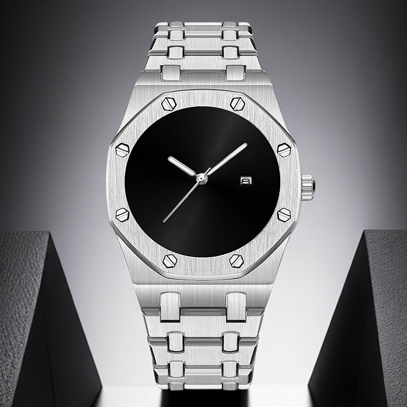 2025 jam tangan lelaki นาฬิกาแนวคิดหลุมสีดําคุณภาพสูงสําหรับผู้ชายสไตล์มินิมอลมันวาวเรียบง่ายไม่มีสเ