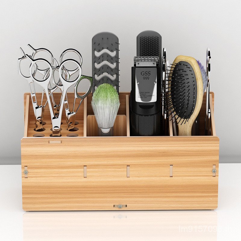 ทําผมร้านตัดผมสก์ท็อปผนังกรรไกรเครื่องมือลื่นผมสไตลิสต์ซ็อกเก็ตกล่องเก็บชั้นวางสร้างสรรค์เหวิน RDS