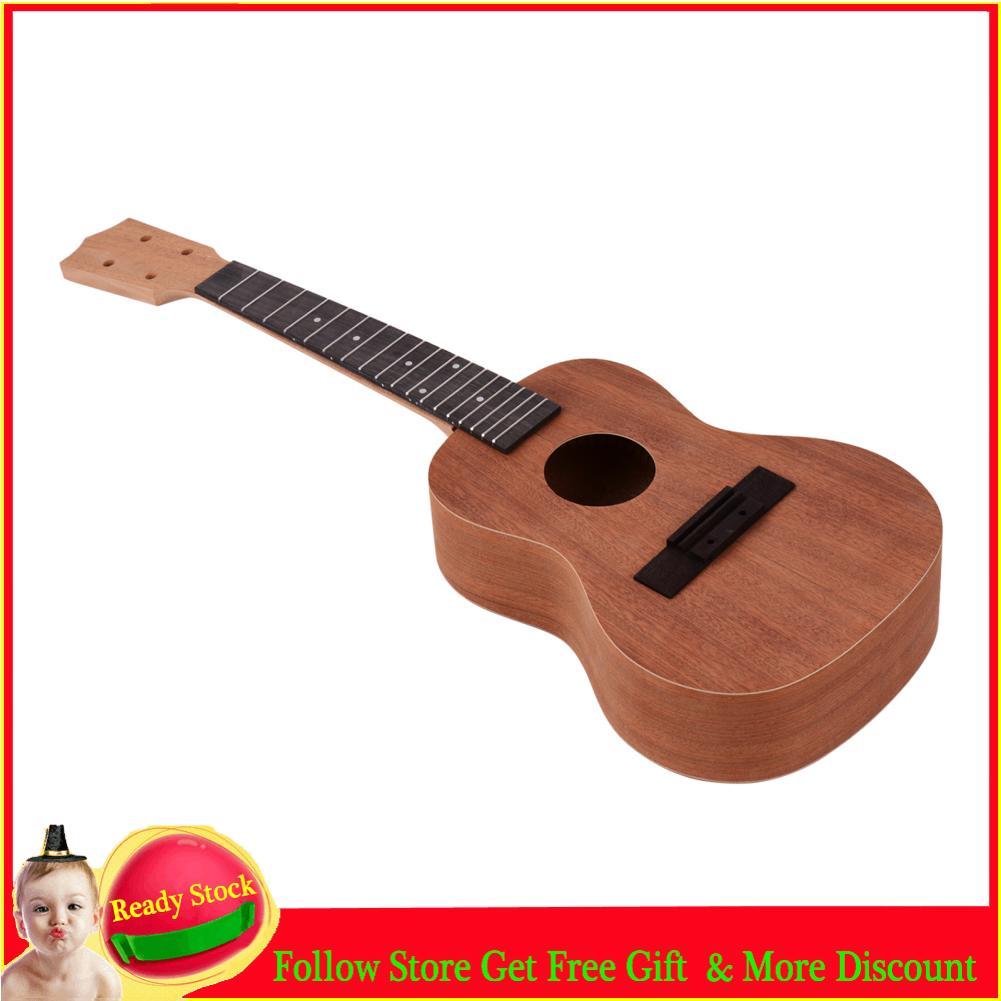 Punkstyle 23 นิ้วที่ยังไม่เสร็จ DIY ชุด Ukulele Ukelele ไม้อัด Body Okoume ไม้ Uke คอเปิดสไตล์จูนเนอ
