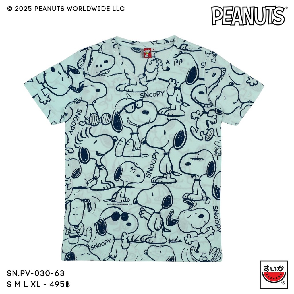 SUIKA تيشيرت Snoopy بياقة V — صورة 2