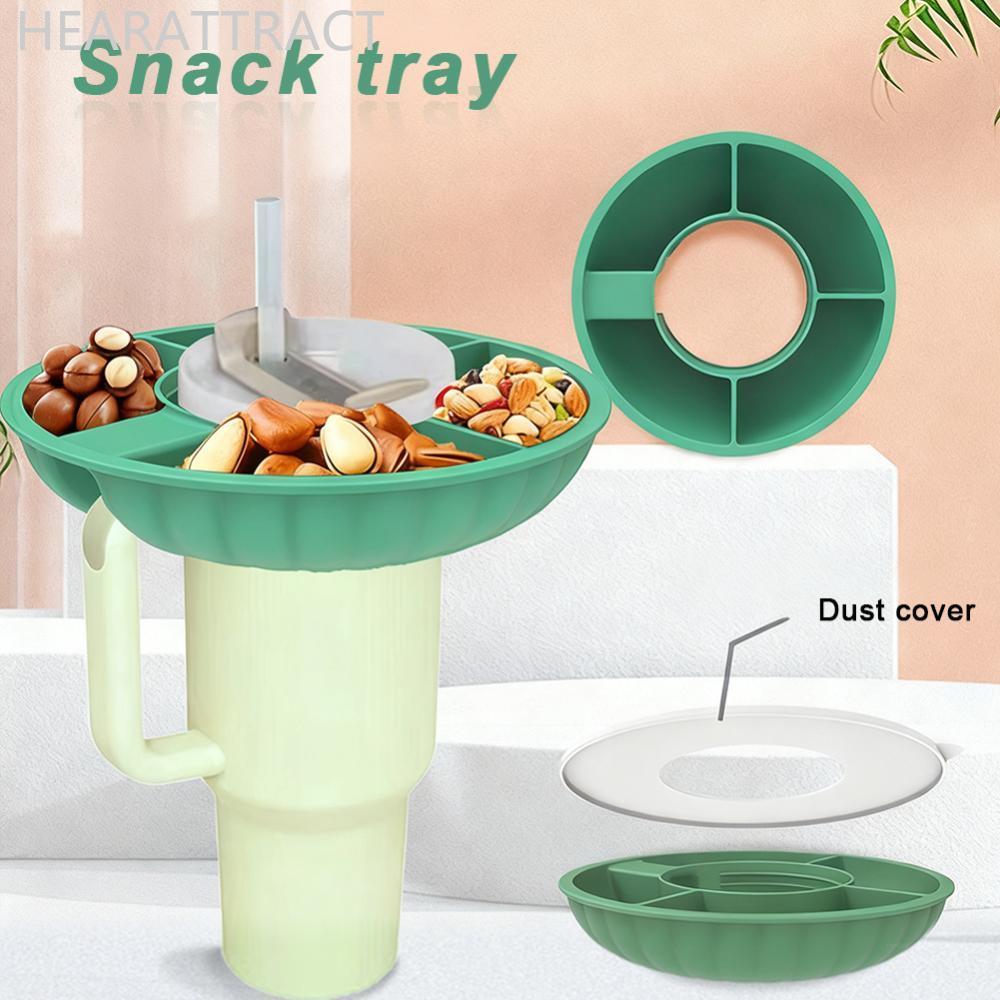 HEARATRACT ชามสําหรับ Stanley Cup, ซิลิโคนถาดขนมเข้ากันได้กับ Stanley Cup Quencher 1.0/2.0 40Oz Tumb