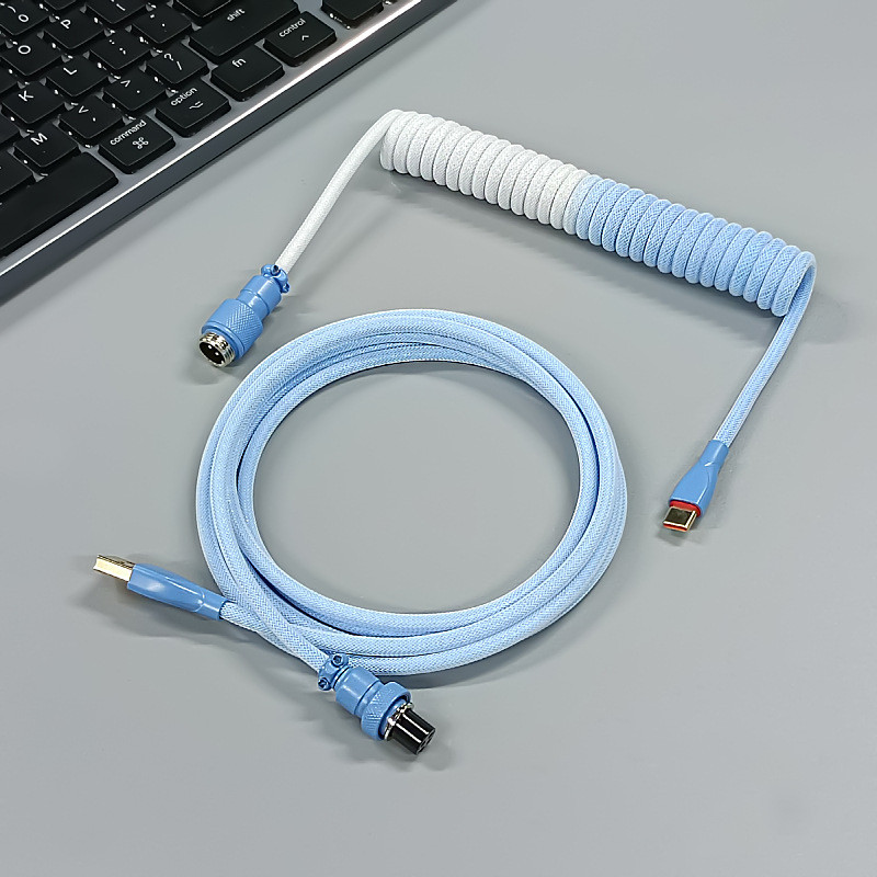 8K Magnetic Axis Mechanical Cable ที่กําหนดเอง Airline Plug-In Data Cable ฤดูใบไม้ผลิ typec เกลียวยื