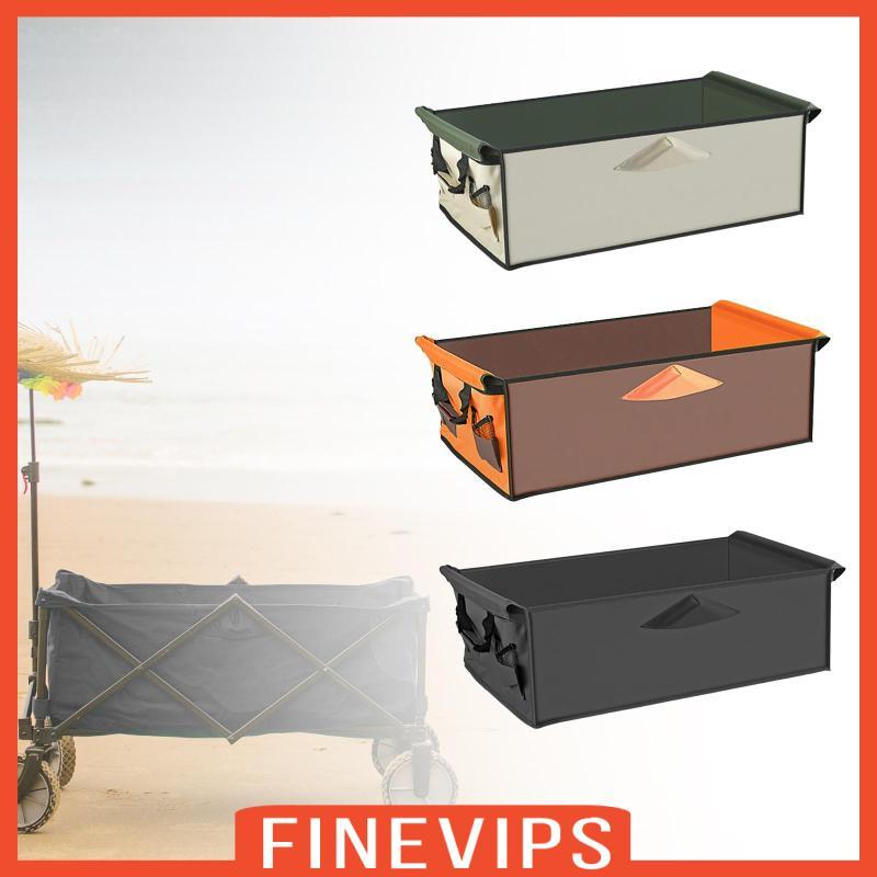 [Finevips] Wagon Liner Wagon Cloth Pocket Camping Cart Liner พับได้สําหรับ Camping Grocery Outdoor