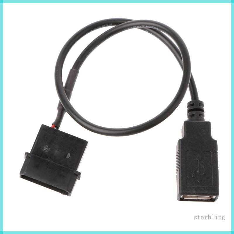 30cm PC Internal 5V 2-Pin IDE  To USB 2.0 Type A Female Power Adapter Cable
