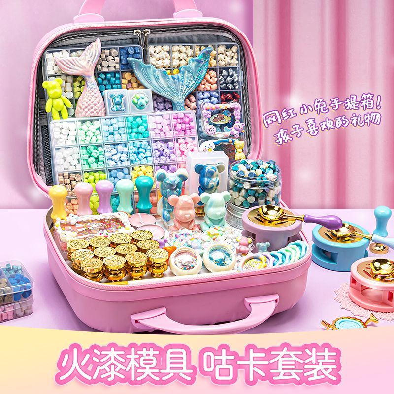 Fire Paint Fluid Bear Set Fire Paint Tool Wax Pellets เตาไฟฟ้า Chapter Handmade diy ชายหญิงของขวัญวั