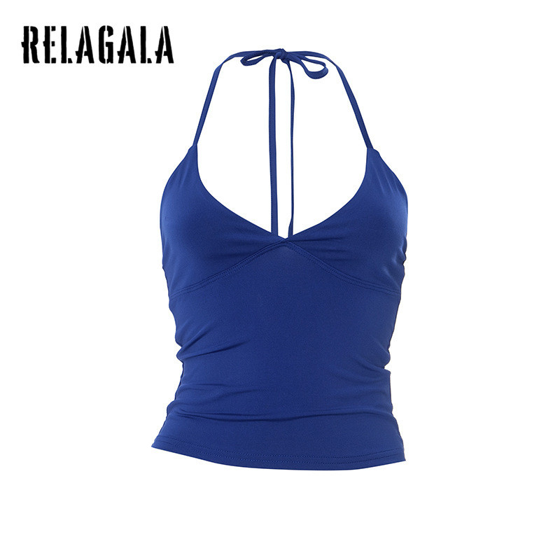 RELAGALA เสื้อชั้นในผู้หญิง ปี 2025 ใหม่ เย็บแบบเรียบง่าย สไตล์ฮอลเตอร์ทันสมัย