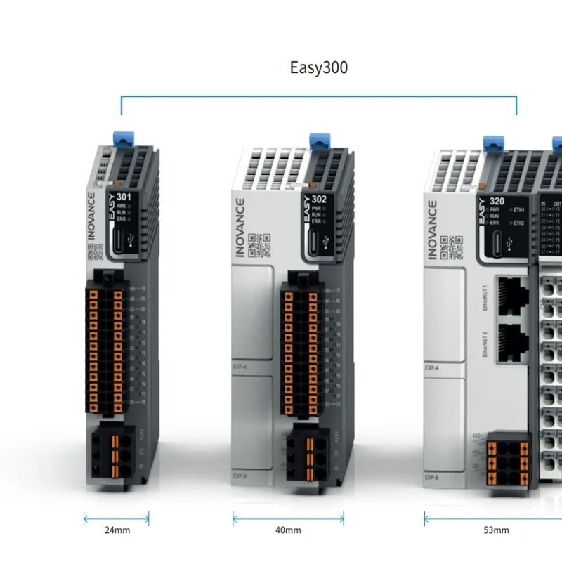 PLC INOVANCE EASY301-0808TN ใหม่ รองรับการควบคุมด้วย 4 แกน และชีพจร มีพอร์ท 1xRS232 และ 1xRS485