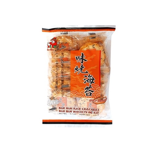 BinbinBrand Rice Cracker รสสาหร่ายรสเผ็ด/Nanqiao Binen Rice Cracker รสสาหร่ายคั่ว TG11925@