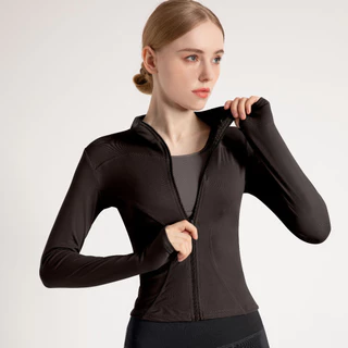 💗NEW COLOR💗เสื้อออกกำลังกาย UV กันแดด แขนยาว ทรงสลิม 18 สี S-3XL | Slim UV Active Yoga jacket ผ้ายืดหยุ่นได้ดี