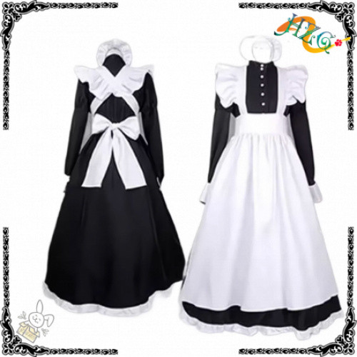 HZG1 พร้อมส่ง ชุดแม่บ้าน cos ชุดคนรับใช้ชายชุดคอสชุดนักเรียนน่ารัก Lolita สองมิติแม่บ้านญี่ปุ่น โลลิต้า lolita