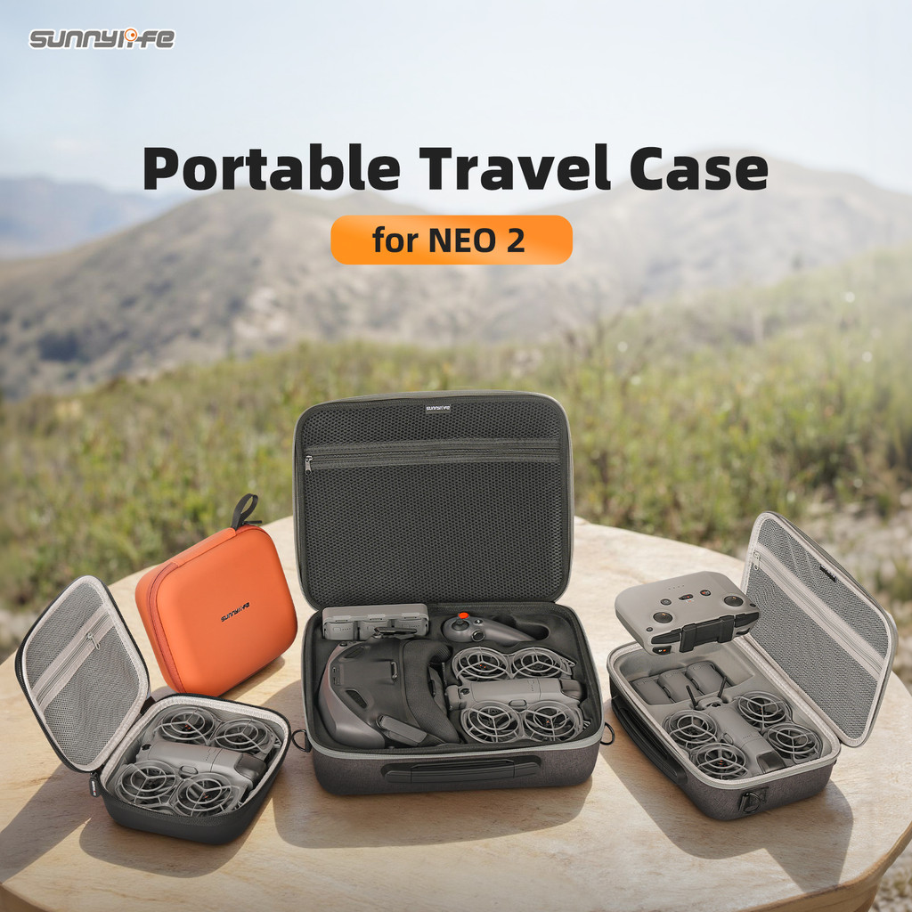 สําหรับกระเป๋าเก็บ DJI NEO 2 รู้สึกอิสระที่จะบิน Goggles 3 กระเป๋าแว่นตา RC-N3 รีโมทคอนโทรลกระเป๋าเครื่องเดียวหกกล่องป้องกันไฟฟ้า Neo2 อุปกรณ์เสริมโดรน