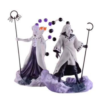Naruto GK Uchiha Six Paths Madara & Six Paths Obito Head-Switchable Figure รูปปั้น