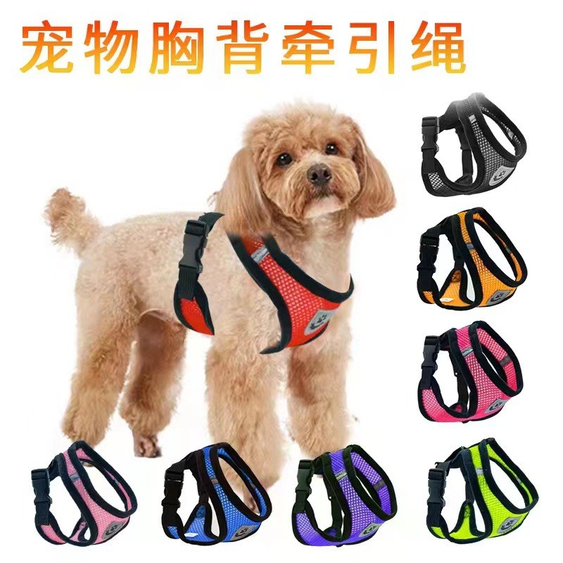 Pet Walking Dogs Slip-On Cat Chest Strap Outdoor Traction Dog Rope Collar Clothes for Cats/aa