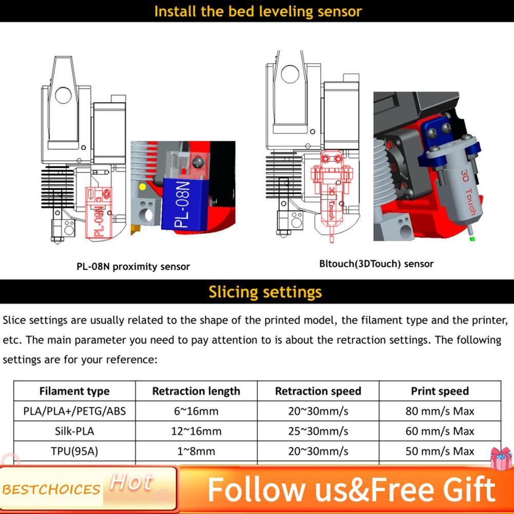 Bestchoices Bestchoices เครื่องพิมพ์ 3D ชุดอัพเกรดเครื่องอัดรีดไดรฟ์ตรง 12V สำหรับ P802 รุ่น P802C/P