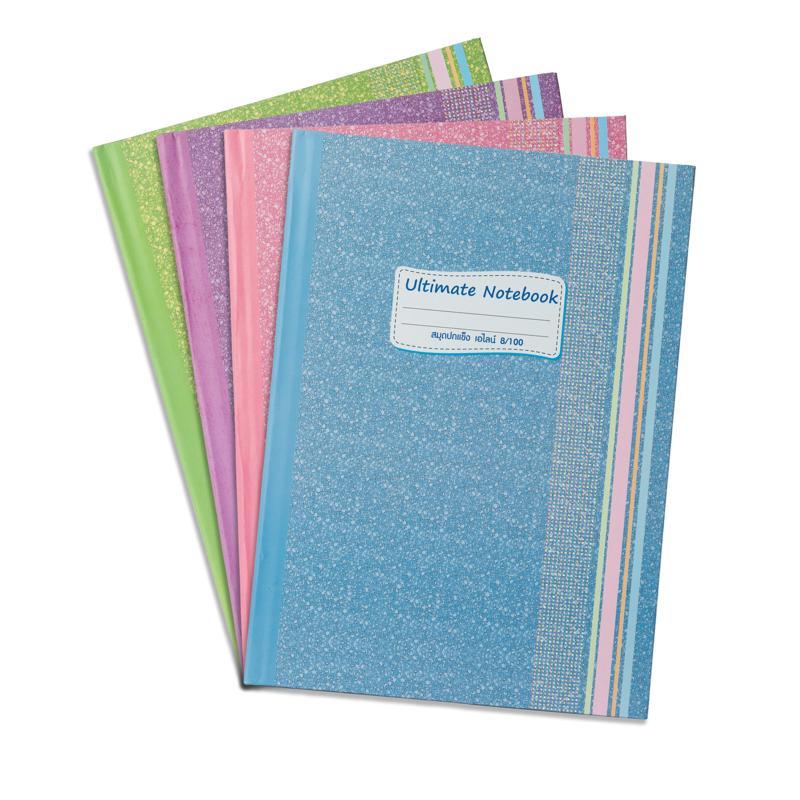 สมุดบันทึกปกแข็ง ตัด 8 70แกรม 100แผ่น(แพ็ค2) 777 8/100