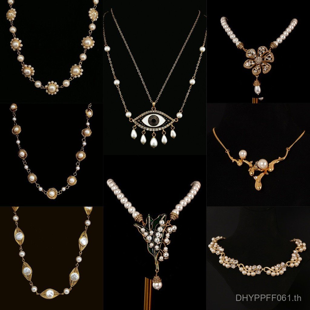 สร้อยคอมุกดีไซน์หรูหราสำหรับผู้หญิง คอลเลกชันระดับไฮเอนด์ LTV1