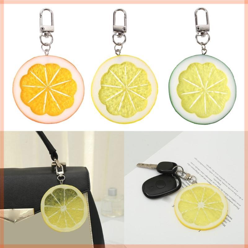 CC Lemon Key Charm เรซิ่นผลไม้รุ่น Key แหวนเครื่องประดับเครื่องประดับแฟชั่นผู้หญิง