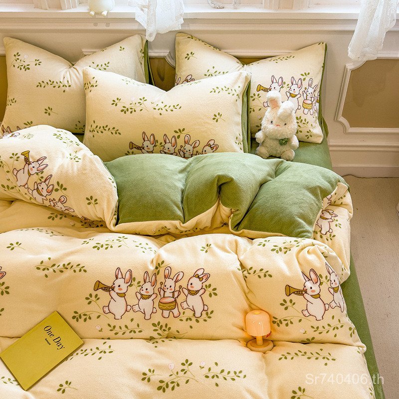Single ins Fresh Single Quilt Cover Milk Fleece Quilt Cover 0YZI