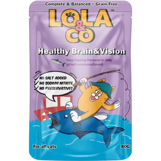Lola & Co Complete & Balance โลล่า แอนด์ โค เปียกแมว สารอาหารครบ มีทั้งหมด 10 สูตร 1 ซอง 80g