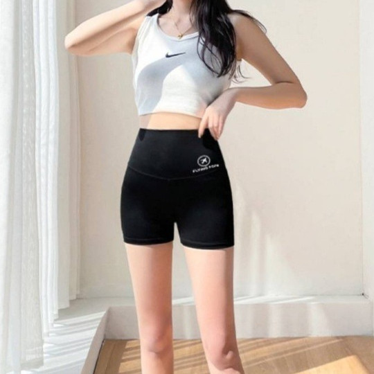กางเกงกระชับสัดส่วน ใส่เล่นโยคะ เลกกิ้งขาสั้น  ออกกำลังกาย เก็บพุง เก็บหน้าท้อง ยกก้น เอวS