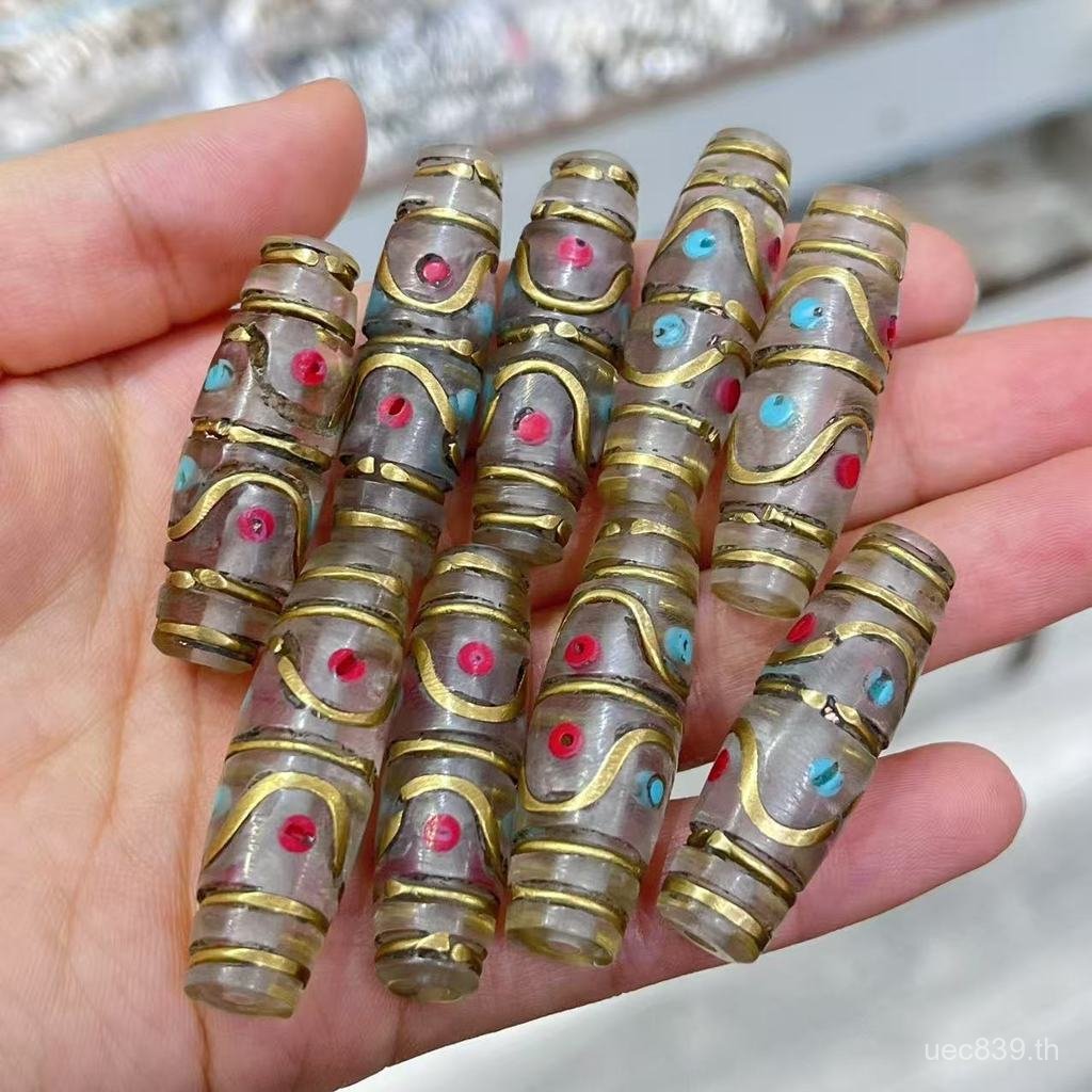 เก้าตาเชือกมือวัสดุอุปกรณ์อุปกรณ์ลูกปัดสร้อยคอถัก Dzi ลูกปัด Distressed Handmade แยกลูกปัดอุปกรณ์เสร