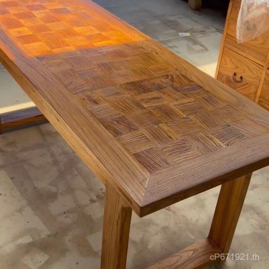 Weathered Old Low Table Office Table Paralleled Solid Wood Tea Table โต๊ะน้ําชา Zen Old Elm Table ไม